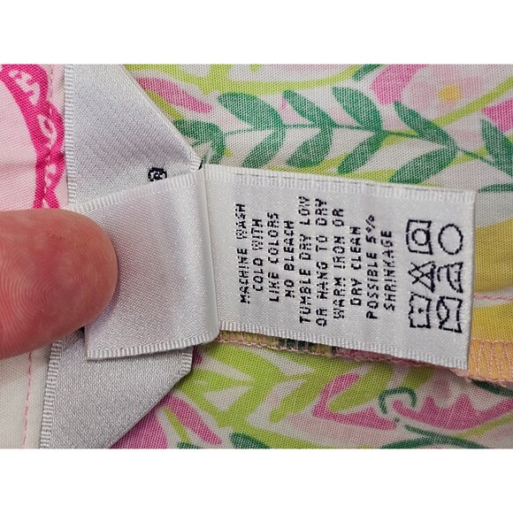 BF Women's 10 VINTAGE LILLY PULITZER Patchwork Tapered Leg Khaki Chino Pants EUC - Picture 8 of 8